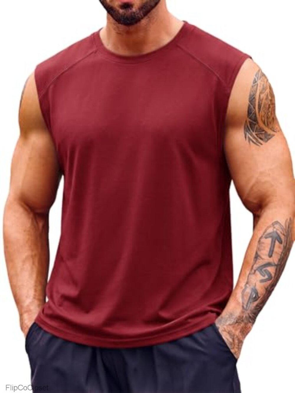 Mens Sleeveless Tank Top Cut Off Workout Gym Muscle Shirt